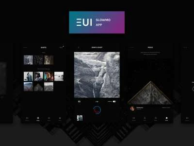 EUI Slowmo App Design  - Free template