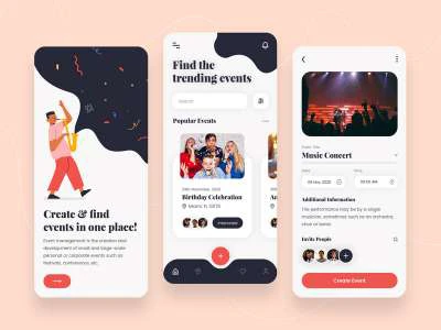 Event Management App  - Free template