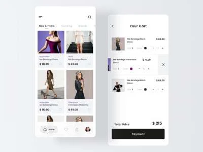 Fashion Store App Design  - Free template