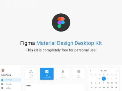 Figma Material Design UI Kit  - Free template