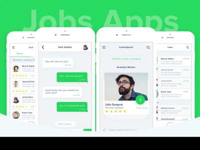 Find A Job App UI  - Free template