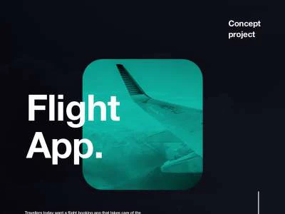 Flight App Design UI Kit  - Free template