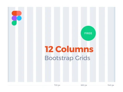 12 Columns Bootstrap Grids  - Free template