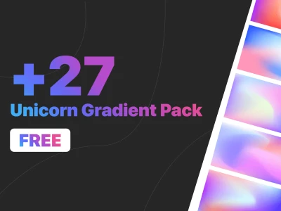 +27 Unicorn Gradient Pack  - Free template