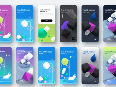 3D Templates for UI Kits  - Free template