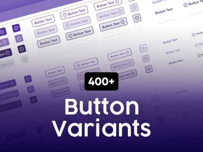 400+ Button Variants  - Free template