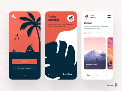 Aloha Travel App  - Free template
