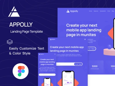 App Landing Page Template  - Free template