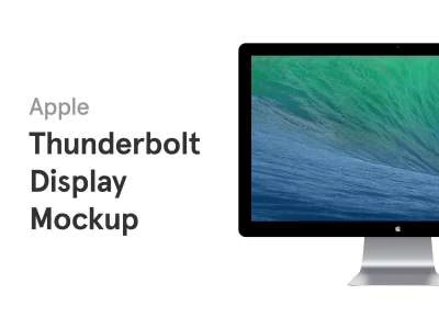 Apple Thunderbolt Display Mockup  - Free template