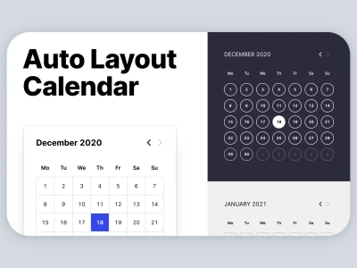 Auto Layout Calendar  - Free template