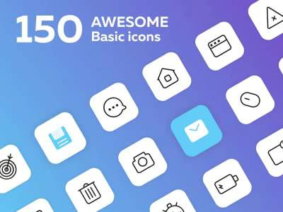 Basic Icon Set  - Free template