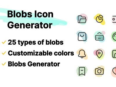 Blobs Icon Generator  - Free template