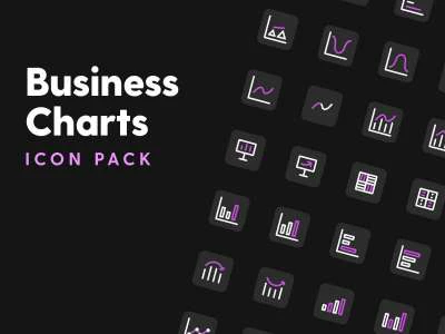 Business Charts Icon Pack  - Free template