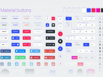 Buttons Set  - Free template