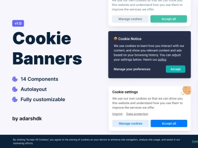 Cookie Banners  - Free template