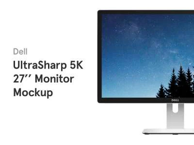 Dell UltraSharp 5K 27ï¿½ Monitor Mockup  - Free template