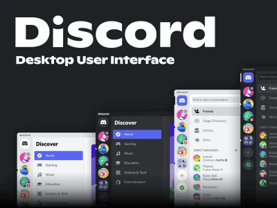 Discord Desktop UI Kit  - Free template