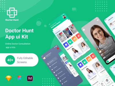 Doctor Consultant Mobile App  - Free template