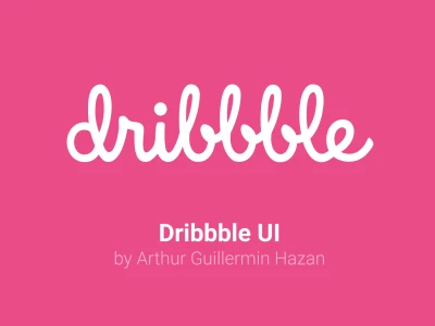 Dribbble Website UI Kit  - Free template