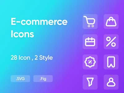 E-commerce Icons  - Free template