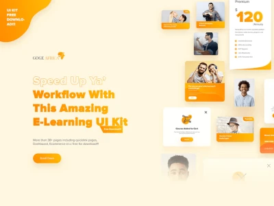 E-Learning UI Kit  - Free template
