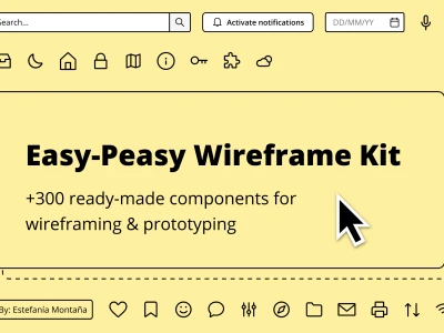 Easy-Peasy Wireframe Kit  - Free template