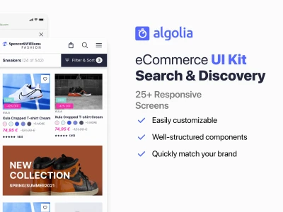 eCommerce Search & Discovery UI Kit  - Free template