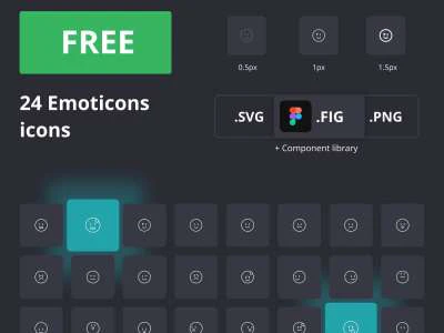 Emoticons Icon Set (+24)  - Free template