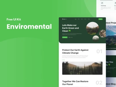 Environmental Website Landing Page  - Free template