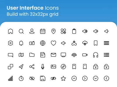 Essential Interface Icon Set  - Free template