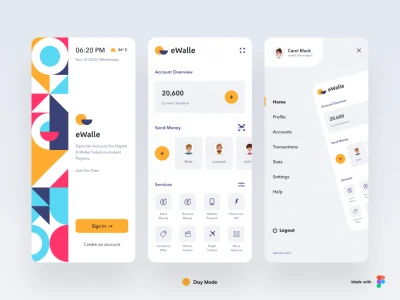 Finance App UI Kit  - Free template