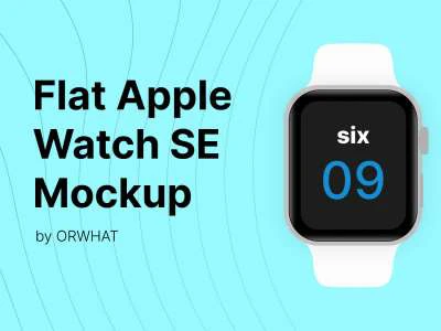 Flat Apple Watch SE Mockup  - Free template