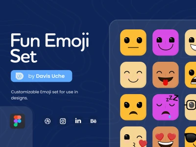 Fun Emoji Icons Set  - Free template