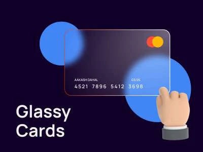 Glassy Cards  - Free template