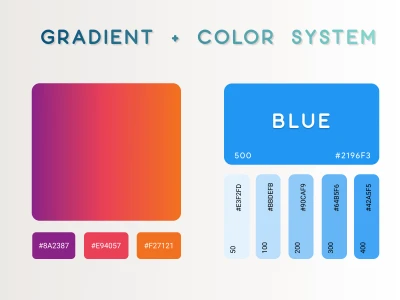 Gradient + Color System  - Free template