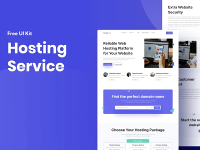 Hosting Service Landing Page  - Free template