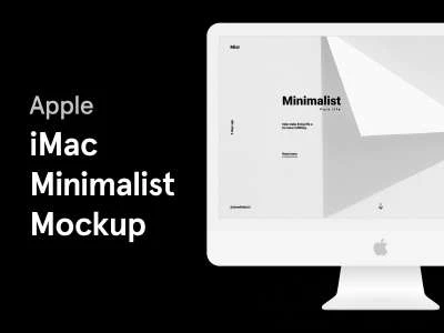 iMac Minimalist Mockup  - Free template