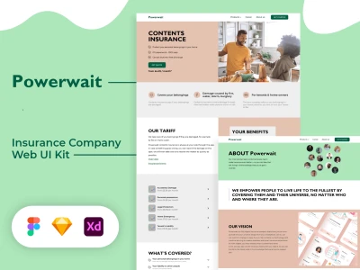 Insurance Company Website Template  - Free template