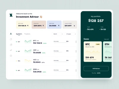Investment Advisor App  - Free template