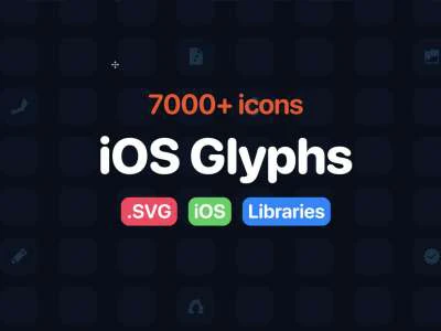 iOS Glyphs Icons  - Free template