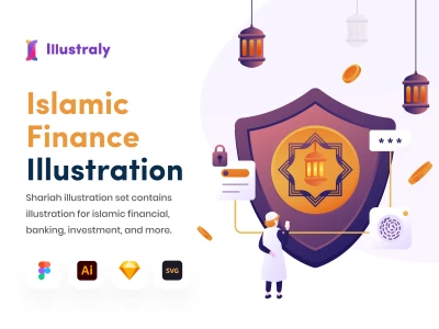 Islamic Finance Illustration Set  - Free template