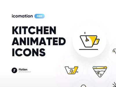 Kitchen Animated Icons  - Free template