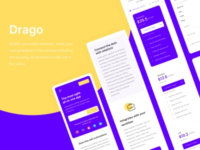 Landing Page Componentes UI Kit  - Free template