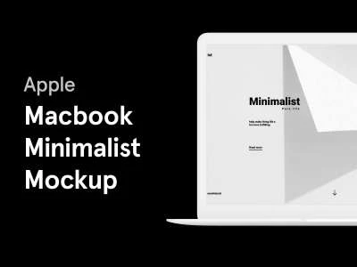 Macbook Minimalist Mockup  - Free template