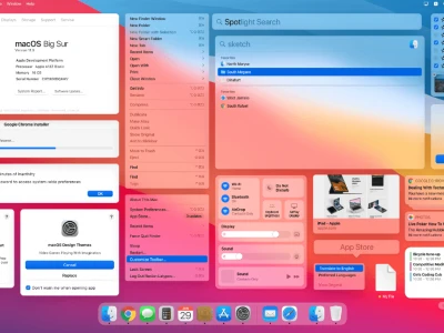 macOS Big Sur UI Kit  - Free template