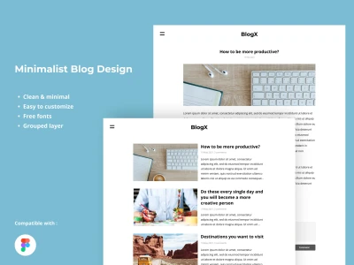 Minimalist Blog Design  - Free template