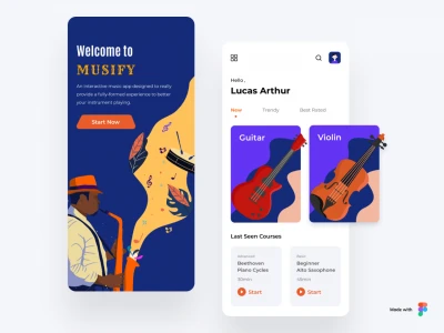Musify App  - Free template