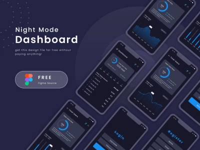 Night Dashboard Mobile Template  - Free template