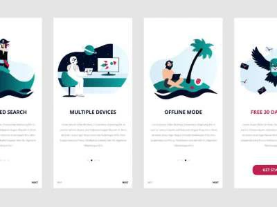 Onboarding Movie Illustrations  - Free template