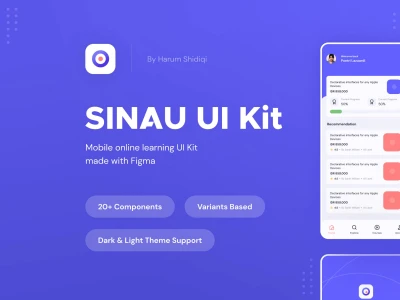 Online Learning App UI Kit  - Free template